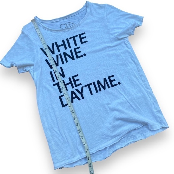 CHASER Brand White Wine In The Daytime Graphic Crewneck Tee | Size Small - Picture 9 of 13
